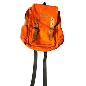 Orange Canvas Backpack